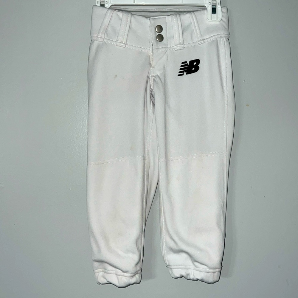 New Balance Boys Youth extra small size 5/6 baseball pants - white - used